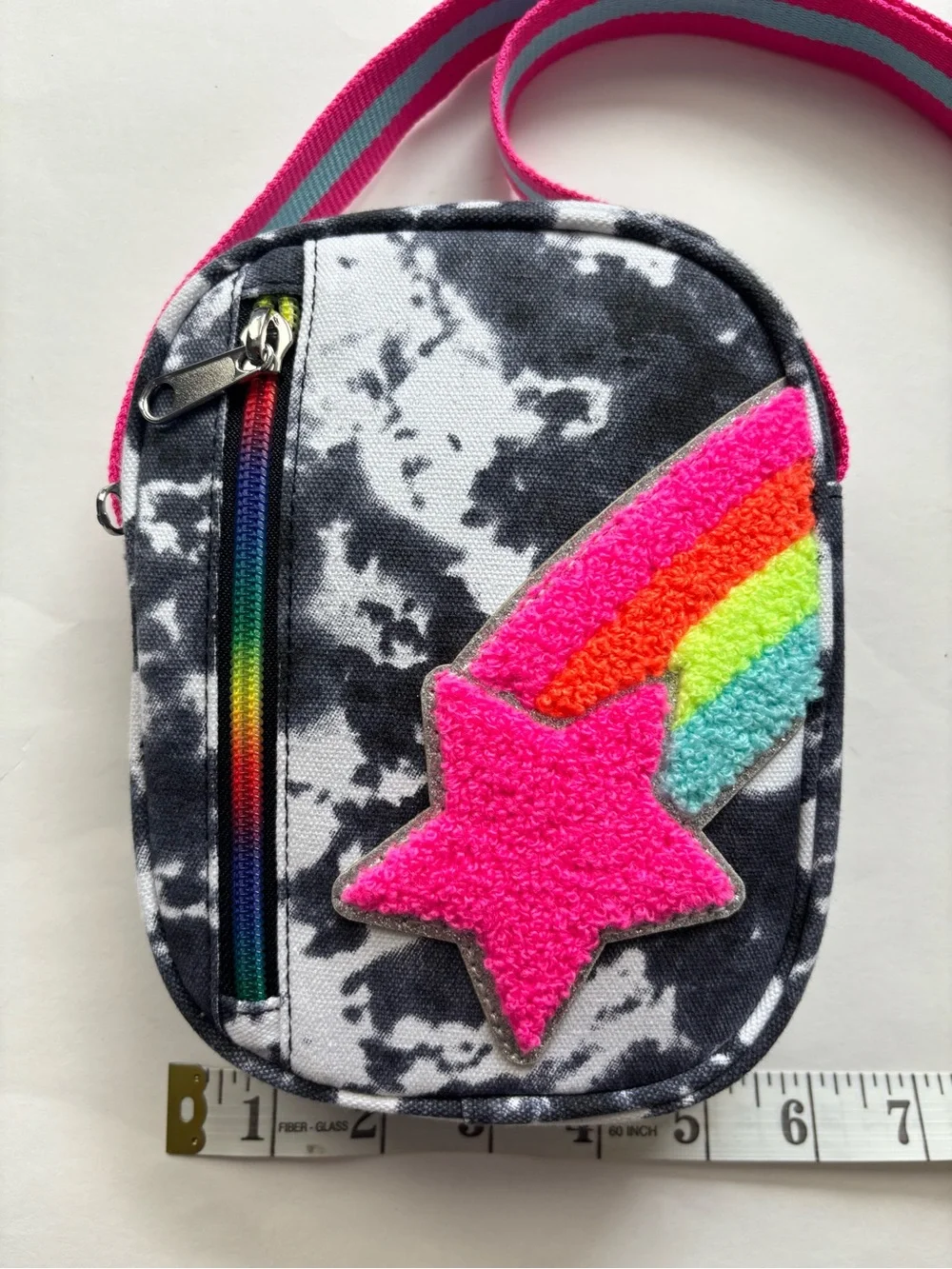 New Kids Tie-Dye Rainbow Shooting Star Crossbody Bag